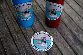 HAPPINESS IS MAKING IT WITH A NAVY DIVER - sticker