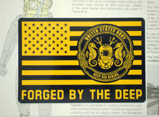 US NAVY DEEP SEA DIVERS FORGED BY THE DEEP - sticker