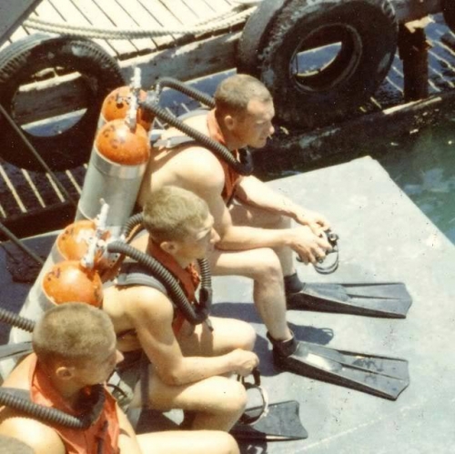 1967 U.S. Naval School for Underwater Swimmers, Key West, FL. Air Force Pararescue trainees